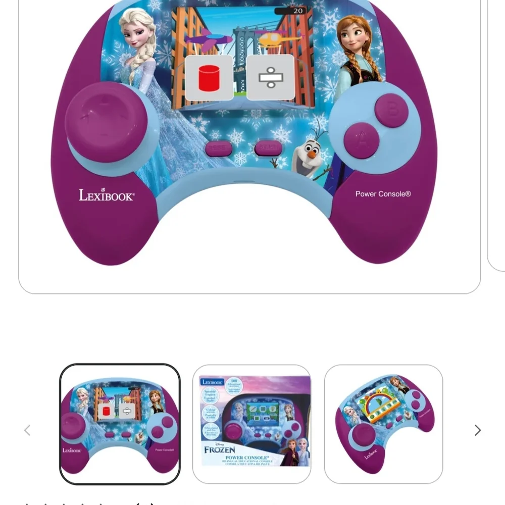 Frozen Bilingual Handheld Game Console - Purple and Blue 100 Games